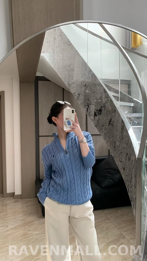 폴로 랄프 로렌 폴로 랄프 로렌 케이블 쿼터집 니트 상세 이미지