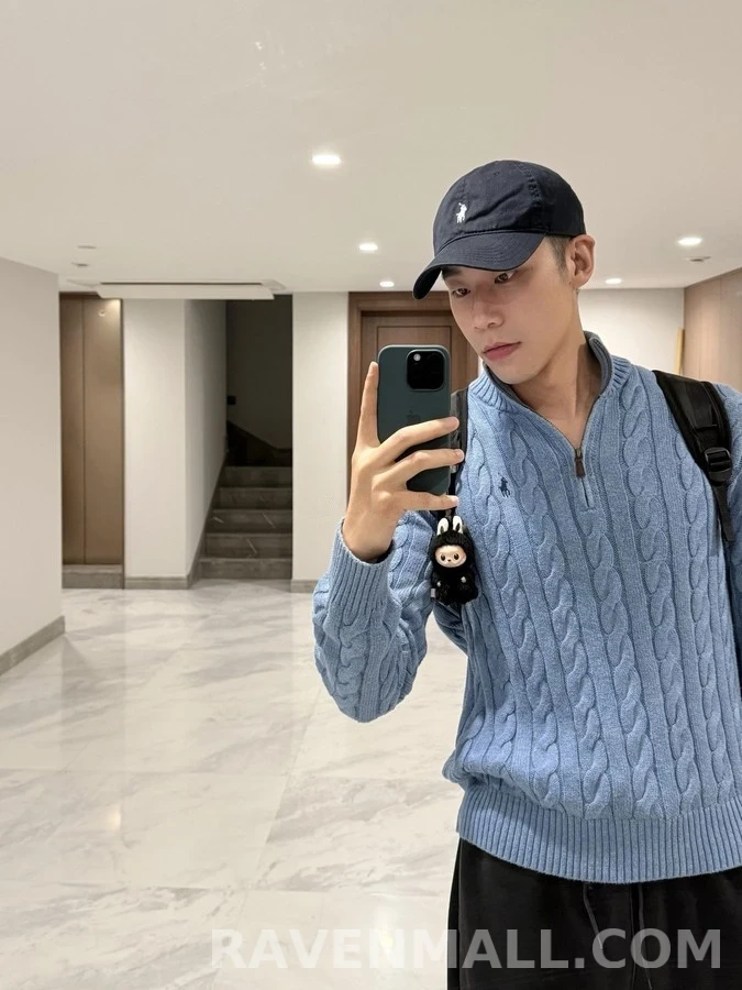 폴로 랄프 로렌 폴로 랄프 로렌 케이블 쿼터집 니트 상세 이미지