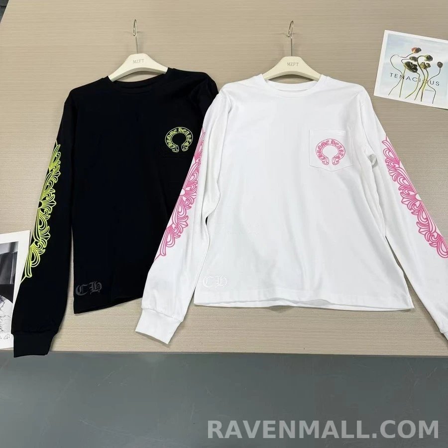 크롬하츠 크롬하츠 호스슈 스크롤 긴팔 티셔츠 상세 이미지