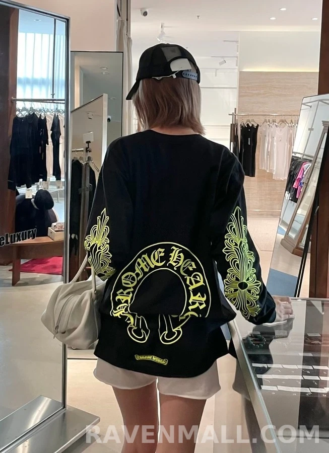 크롬하츠 크롬하츠 호스슈 스크롤 긴팔 티셔츠 상세 이미지