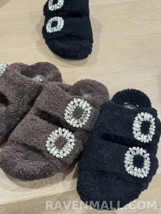 로저 비비에 로저비비에 크리스탈 버클 양모 슬리퍼 상세 이미지
