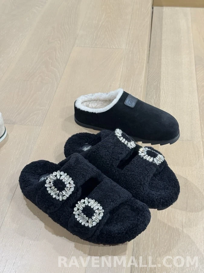 로저 비비에 로저비비에 크리스탈 버클 양모 슬리퍼 상세 이미지