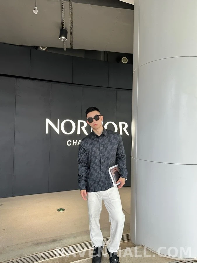 펜디 펜디 로고 패턴 셔츠 상세 이미지