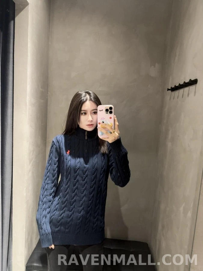 폴로 랄프 로렌 폴로 랄프 로렌 케이블 니트 쿼터집 스웨터 상세 이미지