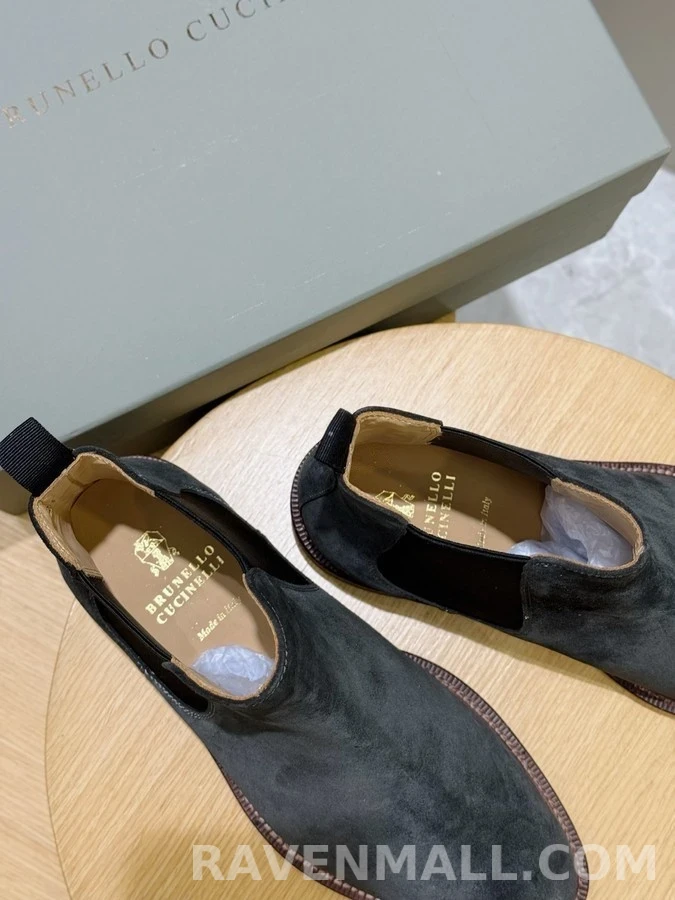 브루넬로 쿠치넬리 브루넬로 쿠치넬리 스웨이드 첼시 부츠 상세 이미지