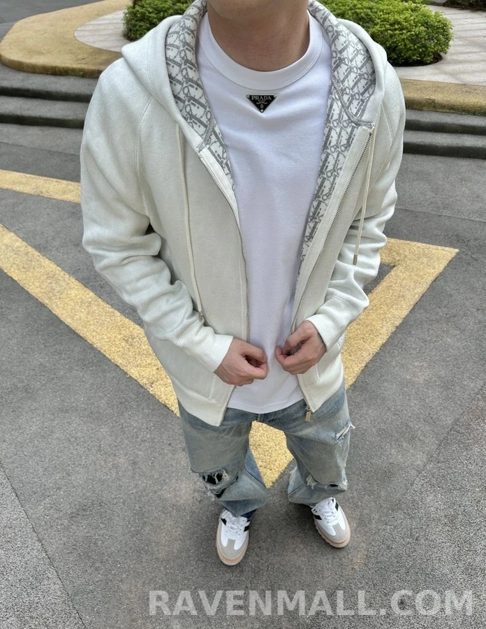 디올 디올 오블리크 자카드 후드 집업 상세 이미지