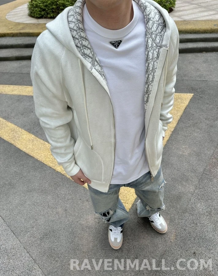 디올 디올 오블리크 자카드 후드 집업 상세 이미지