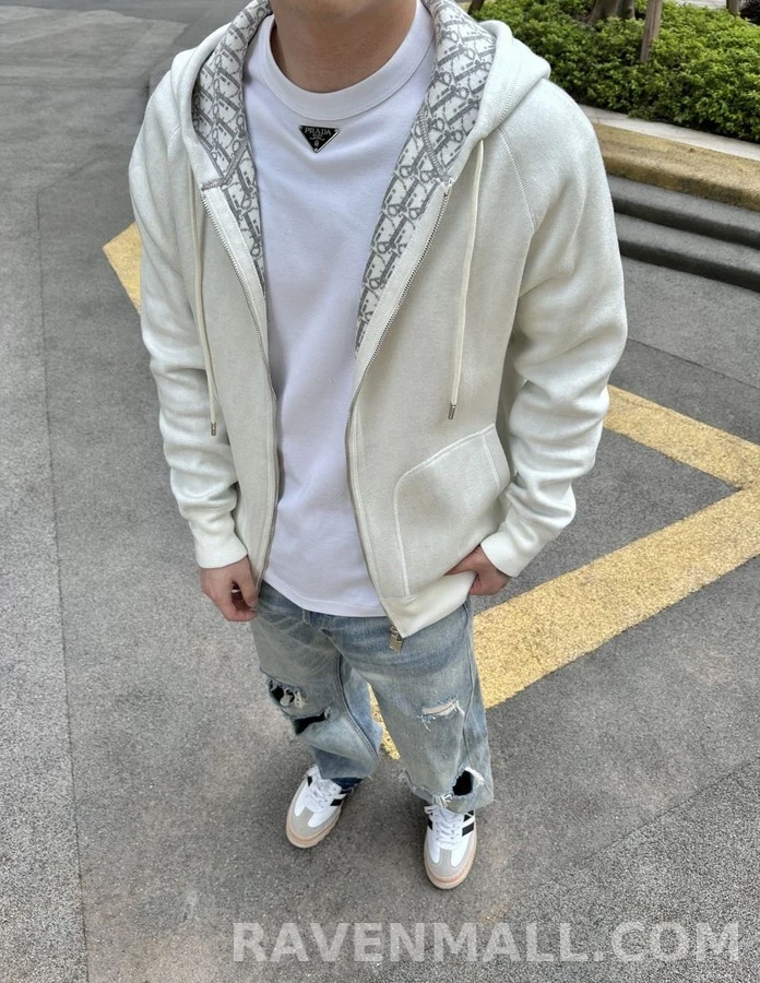 디올 디올 오블리크 자카드 후드 집업 상세 이미지