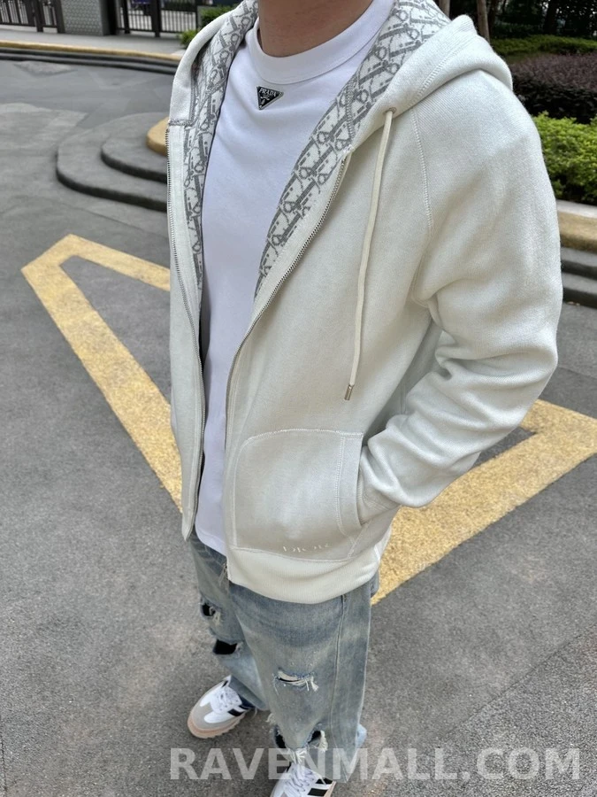 디올 디올 오블리크 자카드 후드 집업 상세 이미지