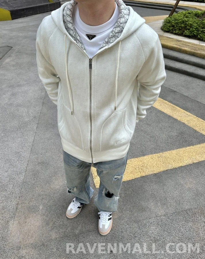 디올 디올 오블리크 자카드 후드 집업 상세 이미지