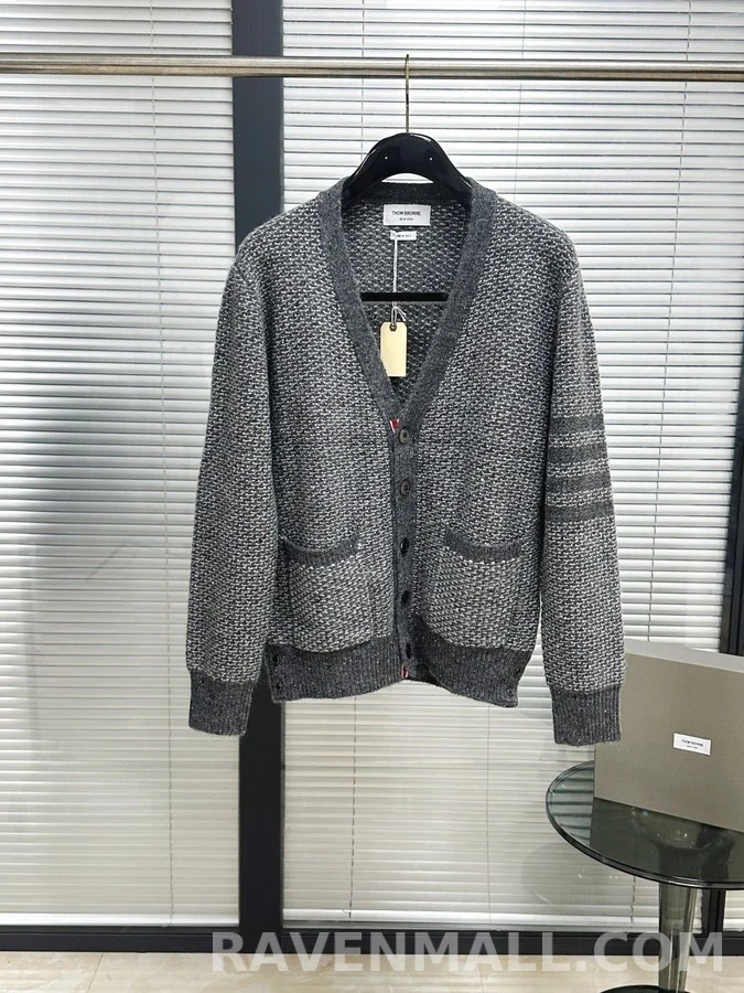 톰브라운 톰브라운 텍스처 니트 가디건 상세 이미지