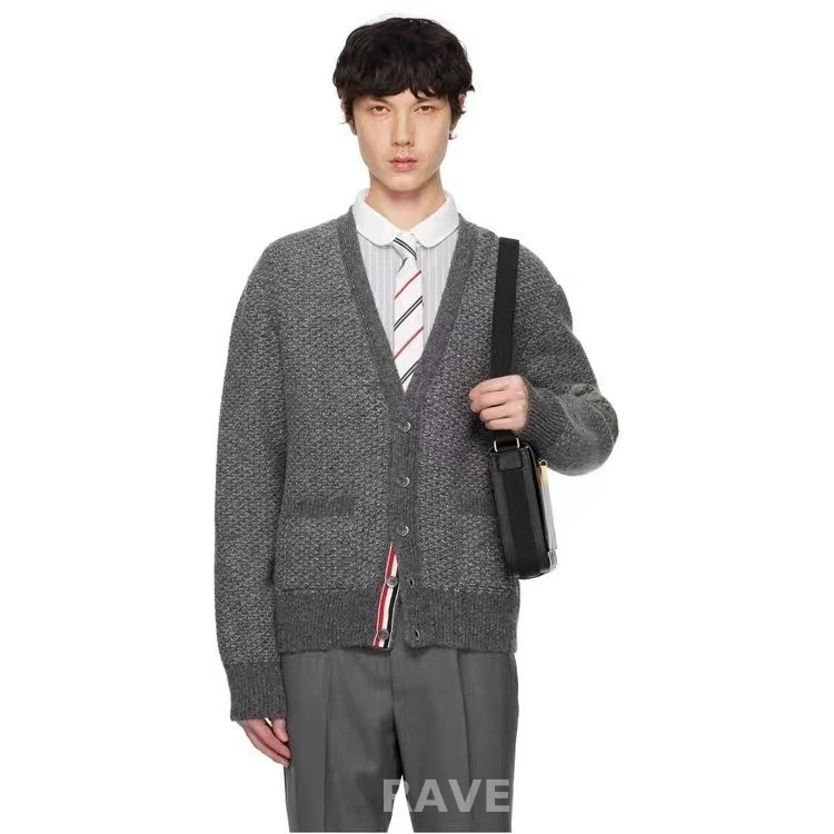 톰브라운 톰브라운 텍스처 니트 가디건 상세 이미지