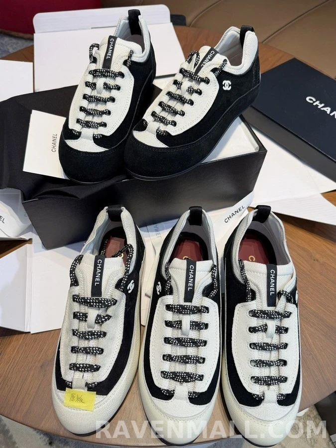 샤넬 샤넬 블랙앤화이트 스니커즈 상세 이미지