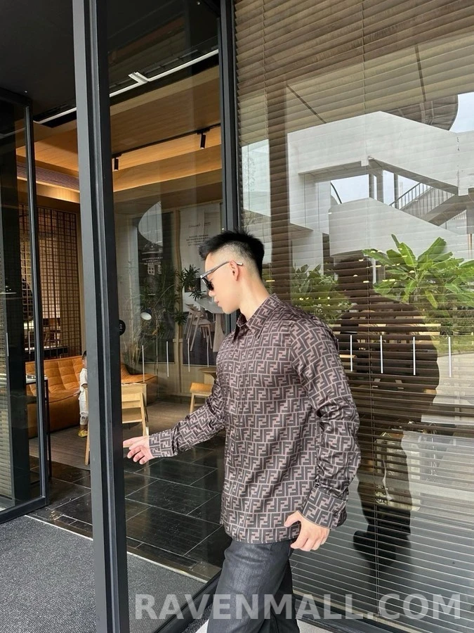 펜디 펜디 로고 패턴 셔츠 상세 이미지