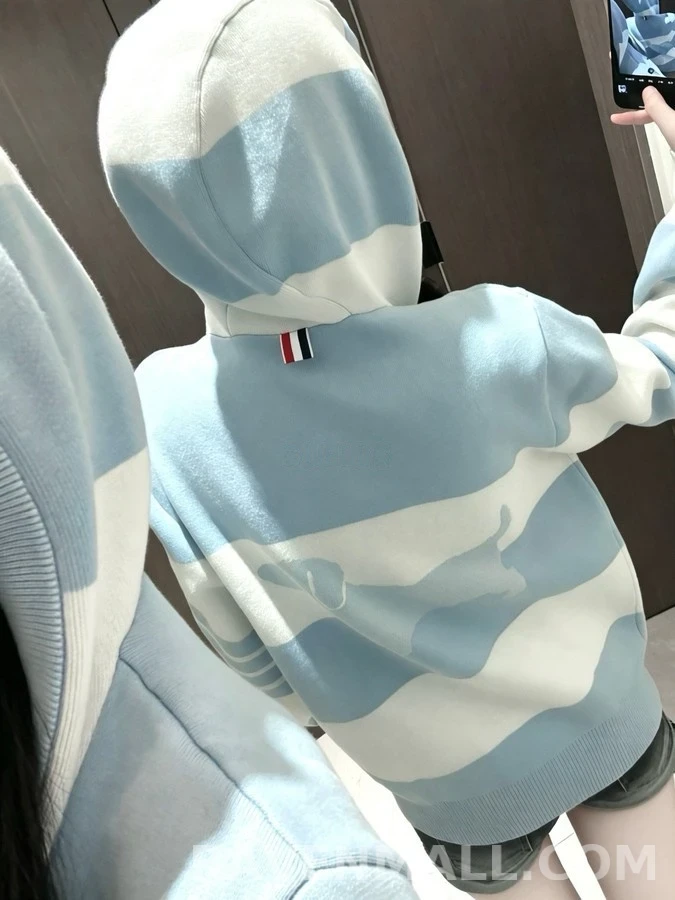 톰브라운 톰브라운 스트라이프 강아지 후드 집업 상세 이미지