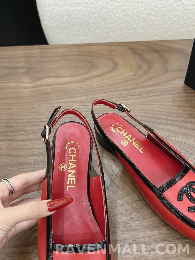 샤넬 샤넬 로고 슬링백 플랫 상세 이미지
