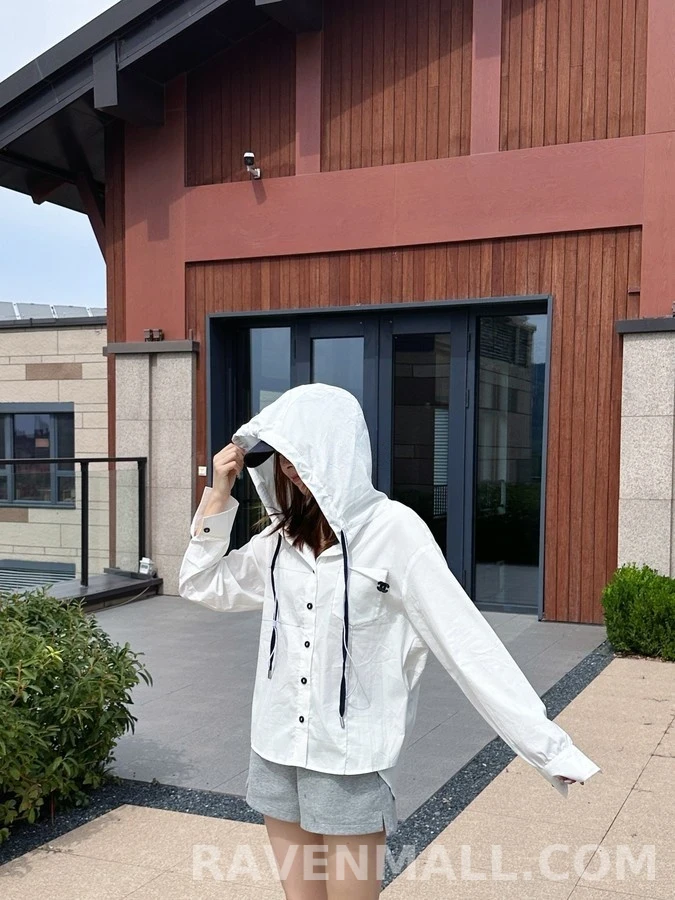 샤넬 샤넬 드로스트링 후드 셔츠 상세 이미지