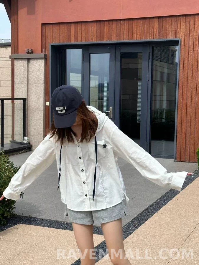 샤넬 샤넬 드로스트링 후드 셔츠 상세 이미지