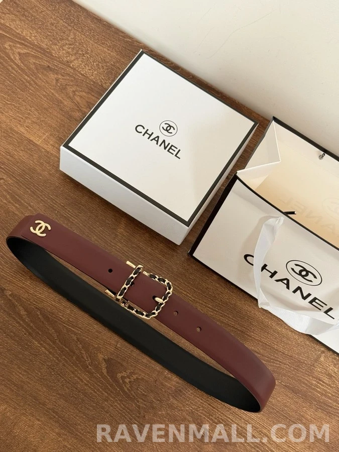 샤넬 샤넬 더블 C 로고 리버서블 벨트 상세 이미지