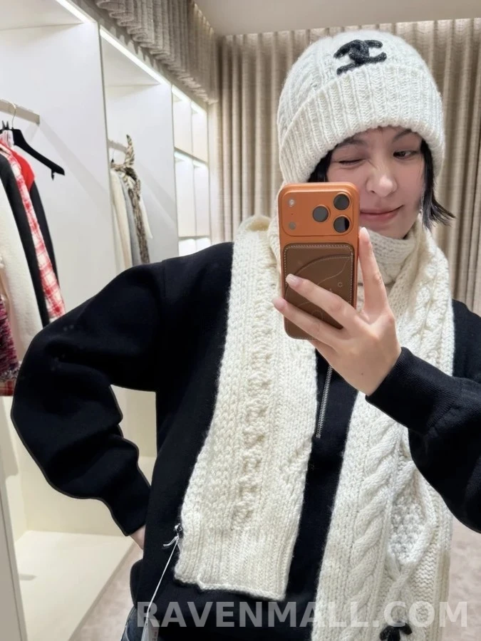 샤넬 샤넬 로고 캐시미어 비니 상세 이미지