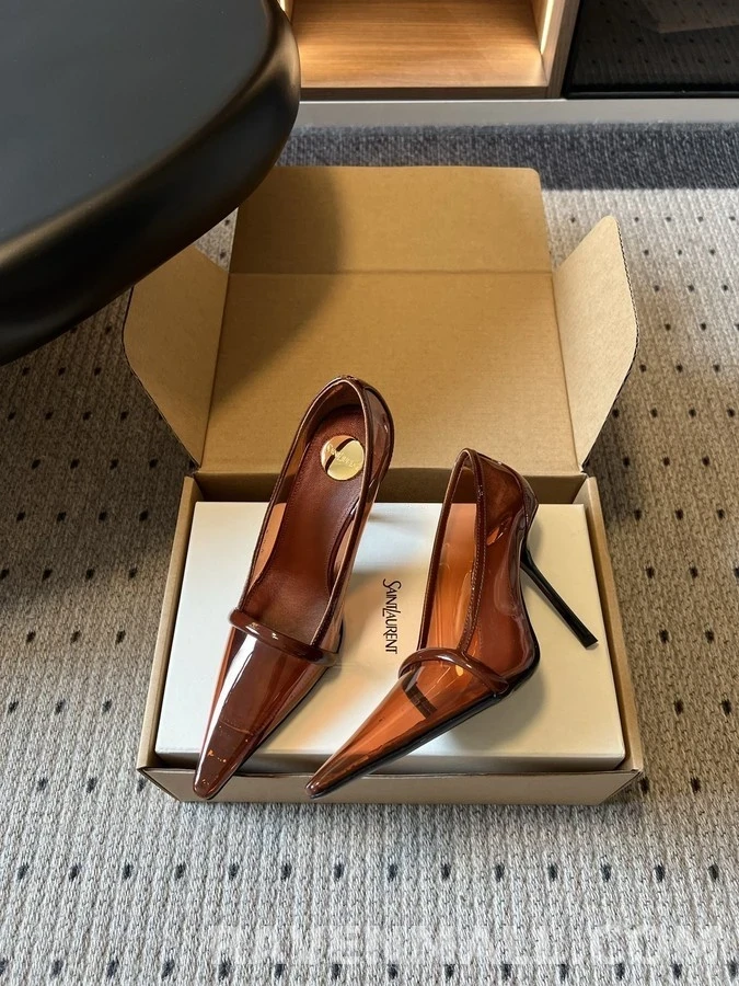 생로랑 세인트로랑 투명 뾰족코 펌프스 상세 이미지