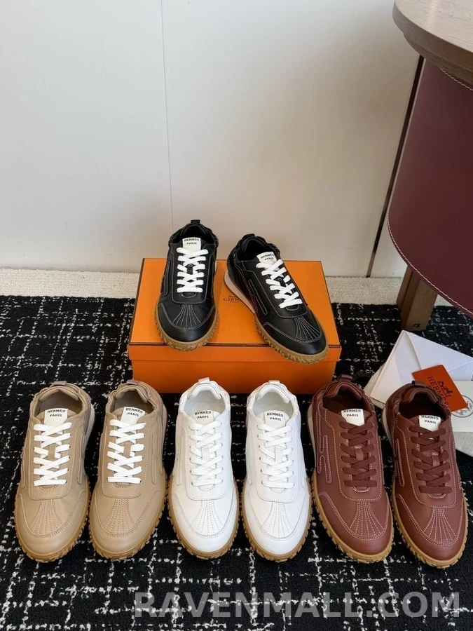 에르메스 에르메스 H 로고 가죽 스니커즈 상세 이미지