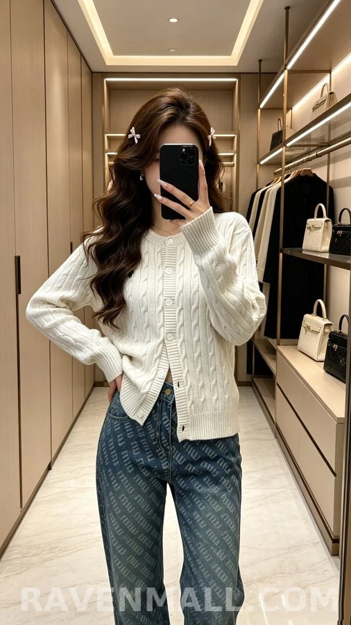폴로 랄프 로렌 폴로 랄프 로렌 케이블 니트 가디건 상세 이미지