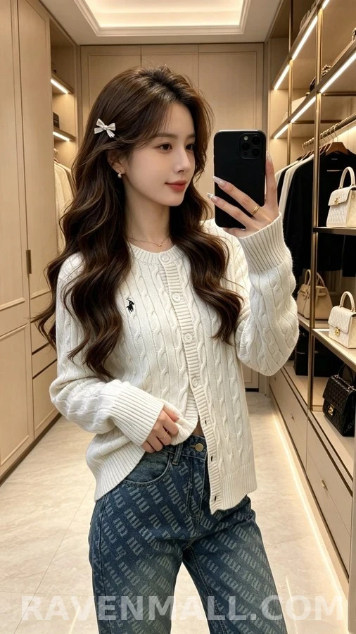폴로 랄프 로렌 폴로 랄프 로렌 케이블 니트 가디건 상세 이미지