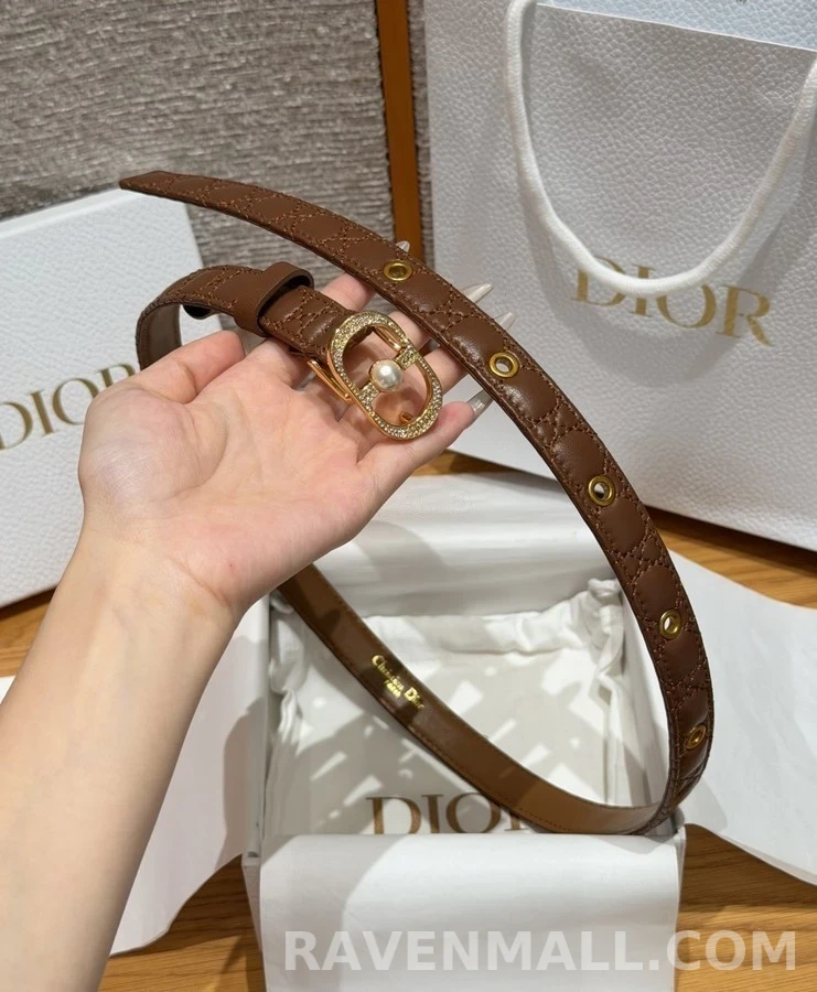 디올 디올 진주 퀼팅 벨트 상세 이미지