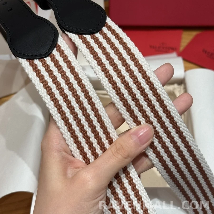 발렌티노 발렌티노 스트라이프 웨빙 벨트 상세 이미지