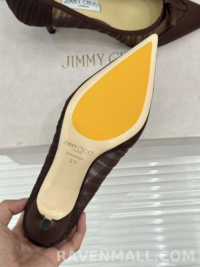 지미추 지미추 메쉬 보우 펌프스 상세 이미지