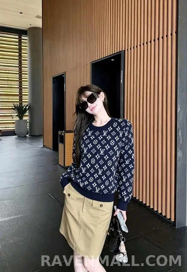 루이비통 루이비통 모노그램 자카드 긴팔 티셔츠 상세 이미지