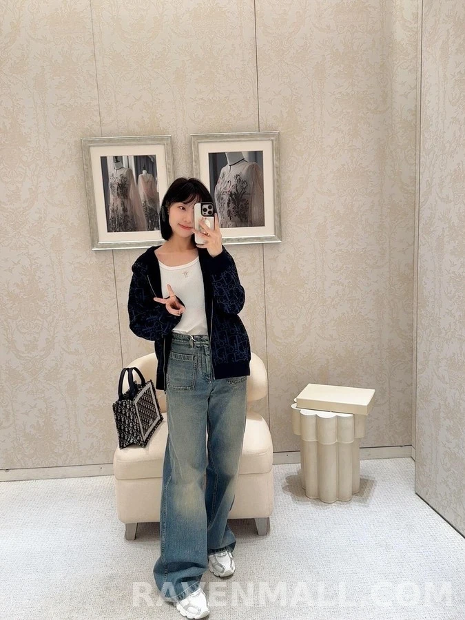 디올 디올 오블리크 패턴 후드 집업 상세 이미지