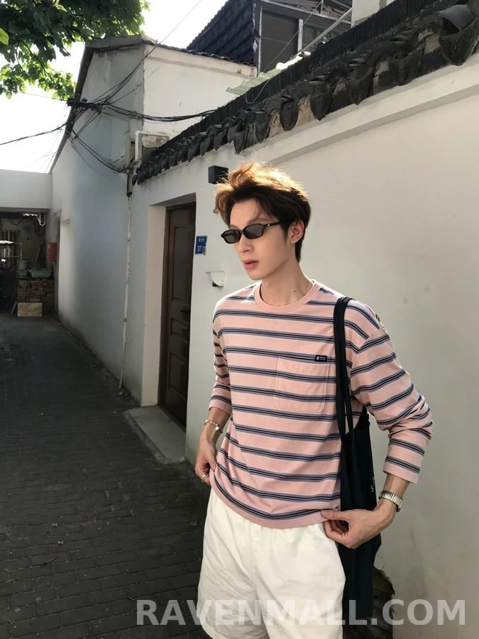 프라다 프라다 스트라이프 긴팔 티셔츠 상세 이미지