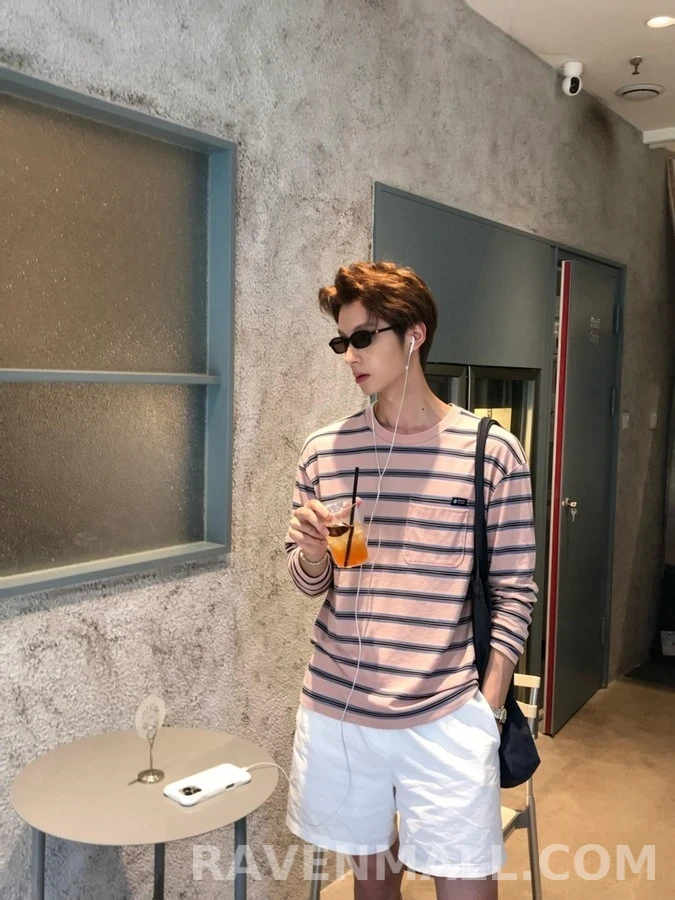 프라다 프라다 스트라이프 긴팔 티셔츠 상세 이미지