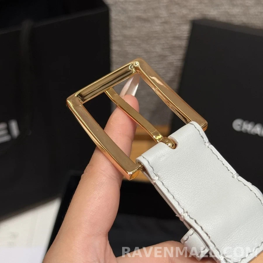 샤넬 샤넬 로고 레더 벨트 상세 이미지