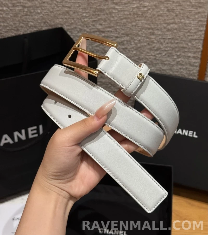 샤넬 샤넬 로고 레더 벨트 상세 이미지