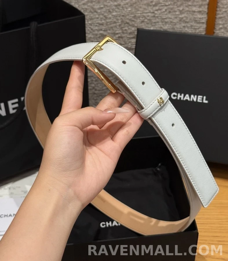 샤넬 샤넬 로고 레더 벨트 상세 이미지