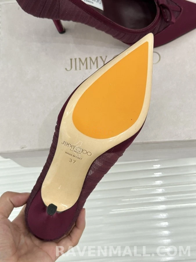 지미추 지미추 메쉬 보우 펌프스 상세 이미지