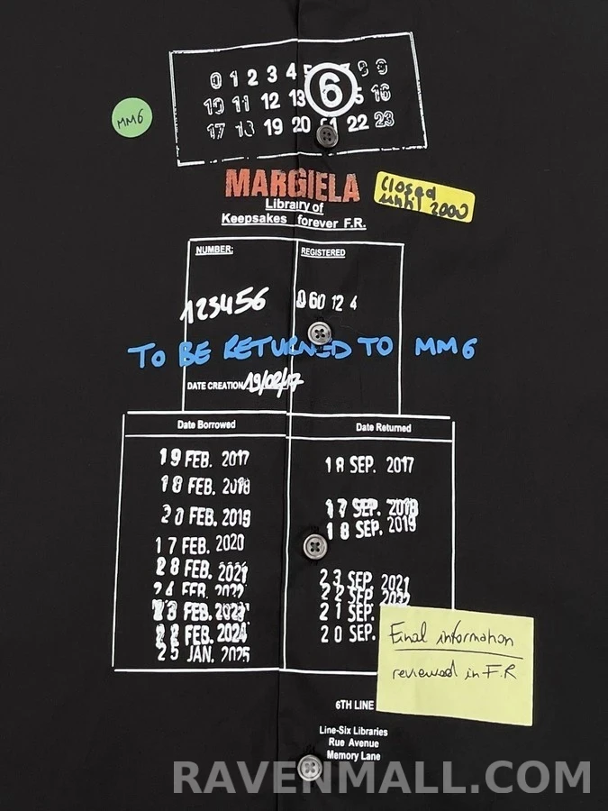 메종 마르지엘라 메종마르지엘라 그래픽 프린트 긴팔 셔츠 상세 이미지