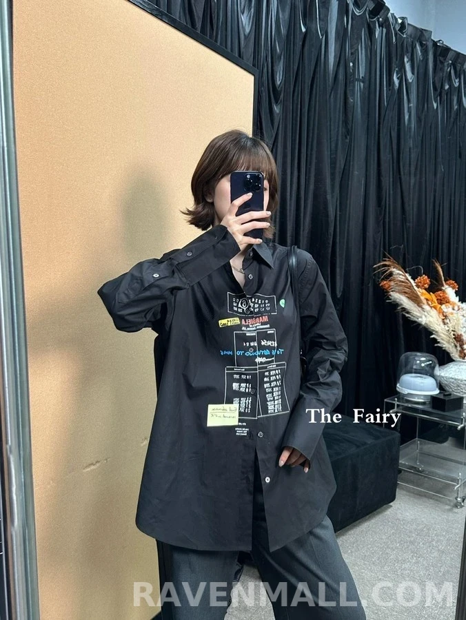 메종 마르지엘라 메종마르지엘라 그래픽 프린트 긴팔 셔츠 상세 이미지