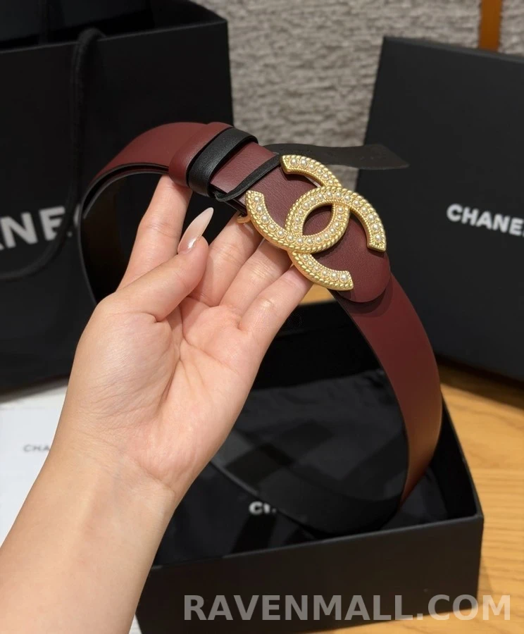 샤넬 샤넬 진주 로고 벨트 상세 이미지