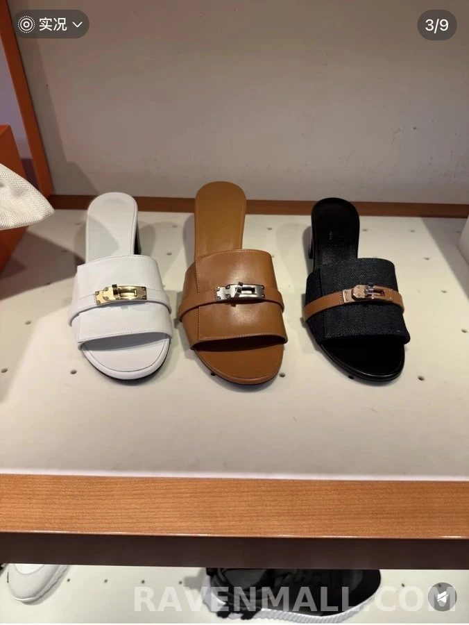에르메스 에르메스 스웨이드 켈리 버클 샌들 상세 이미지