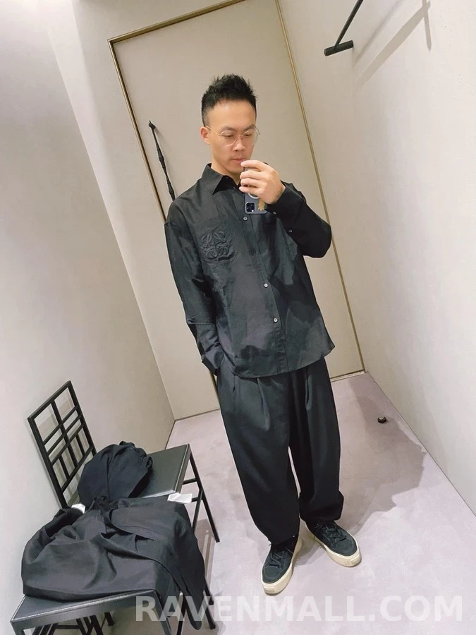로에베 로에베 아나그램 자수 긴팔 셔츠 상세 이미지