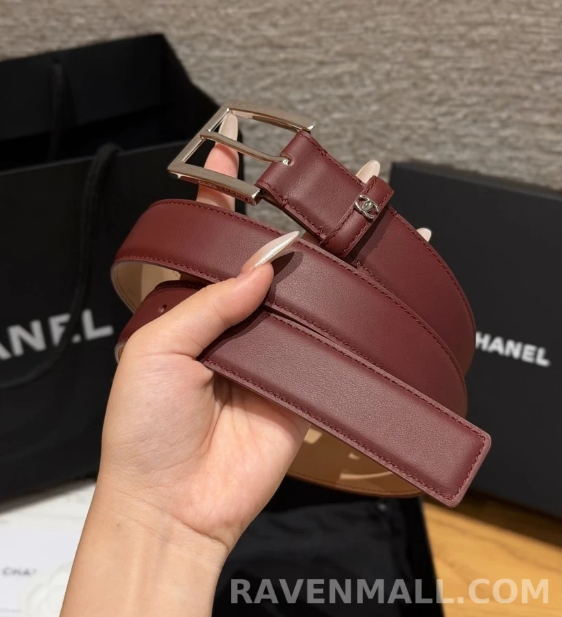 샤넬 샤넬 로고 레더 벨트 상세 이미지
