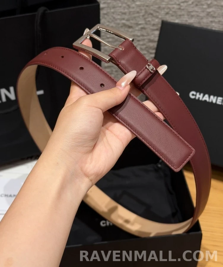 샤넬 샤넬 로고 레더 벨트 상세 이미지