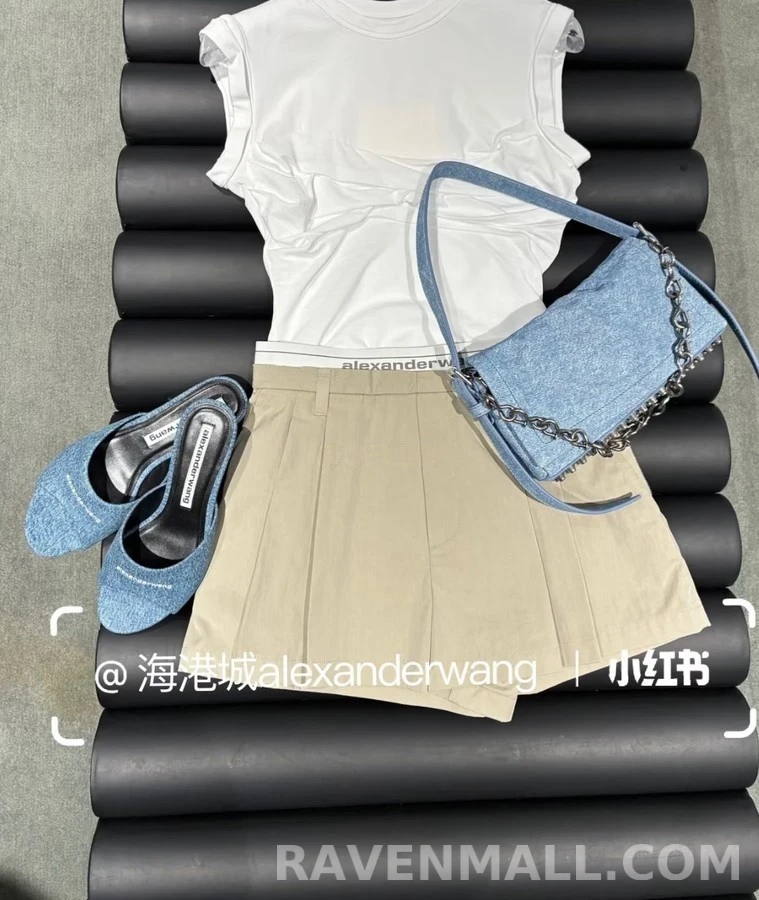알렉산더 왕 알렉산더 왕 데님 레터링 웨지 샌들 상세 이미지