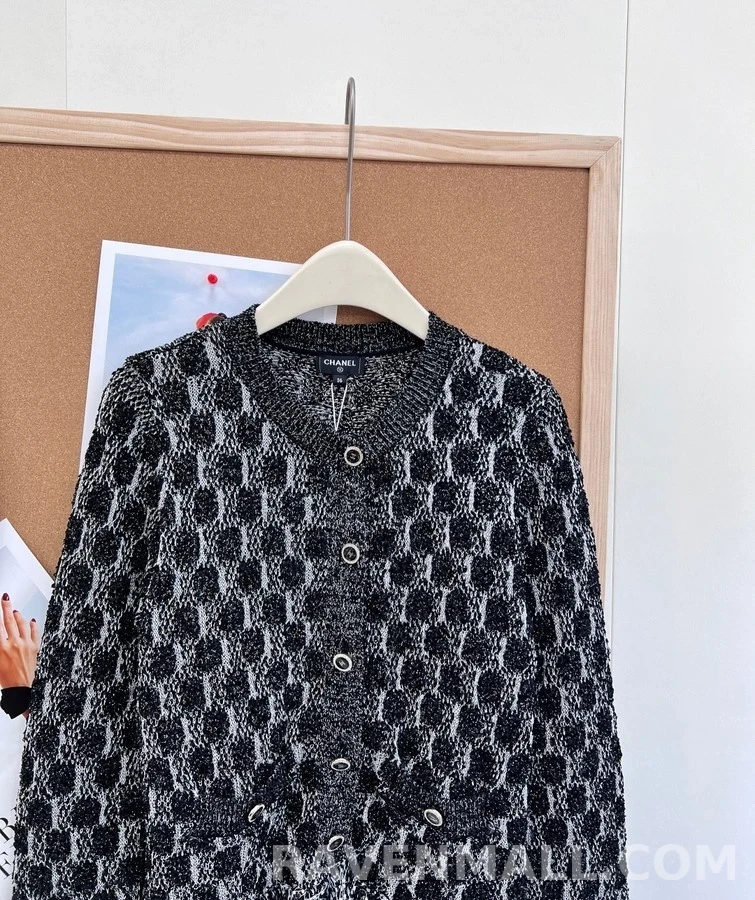 샤넬 샤넬 마름모 패턴 술 가디건 상세 이미지