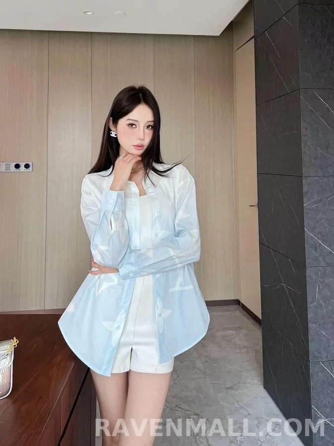루이비통 루이비통 모노그램 프린트 셔츠 상세 이미지