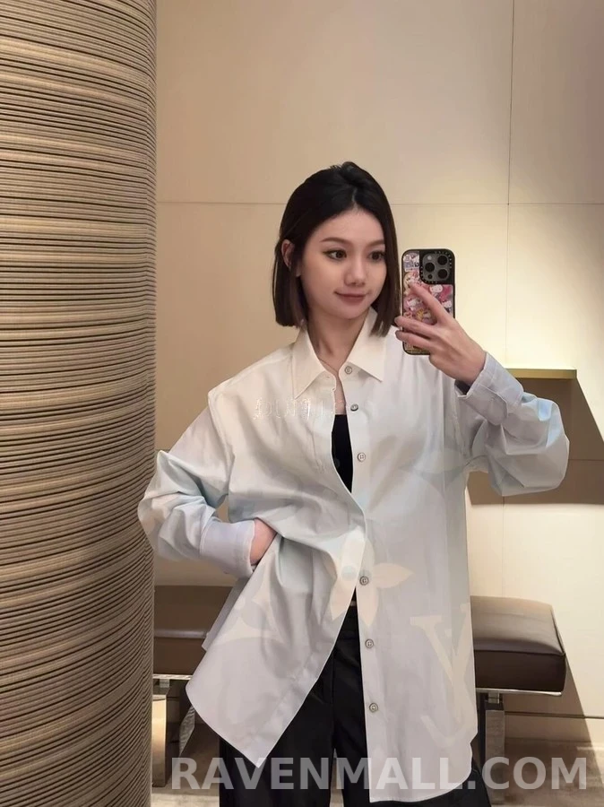 루이비통 루이비통 모노그램 프린트 셔츠 상세 이미지